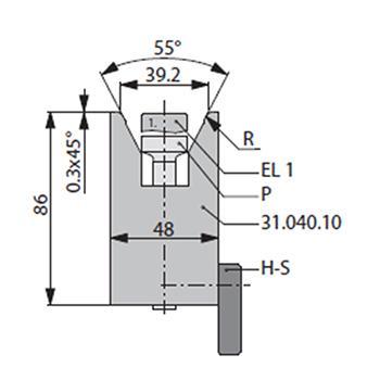 55度下模, 高度86mm