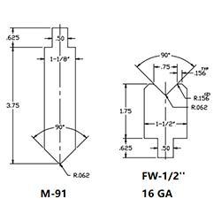 90度成型上下模具組合
