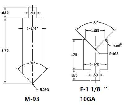90度成型上下模具組合