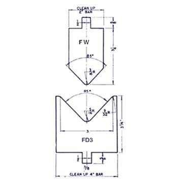 85度成型上下模具組合